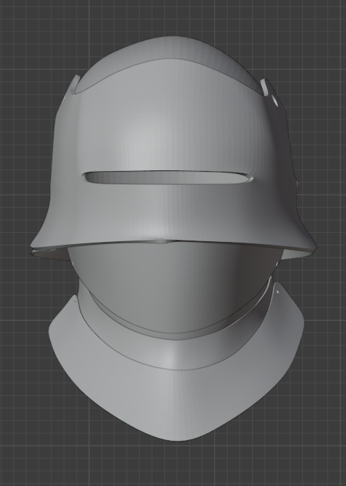 German Sallet Helmet with Bevor Improved